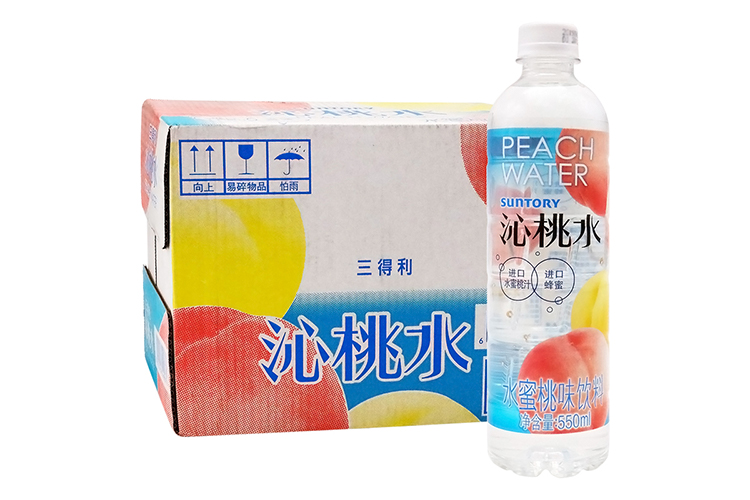 SUNTORY PEACH WATER 550ML 15BOTTLES